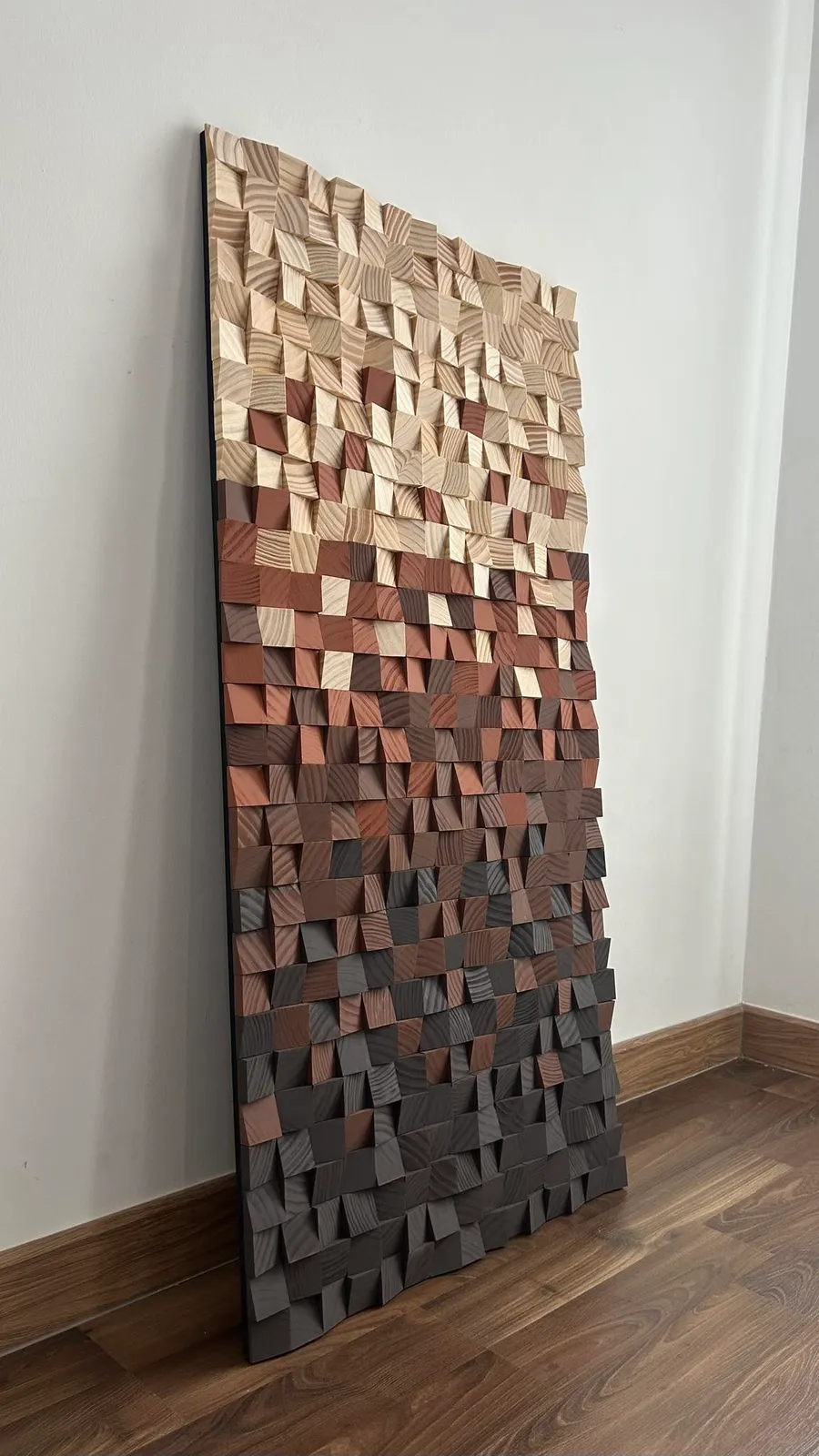 Golden Sand, warm golden-toned wood mosaic panel